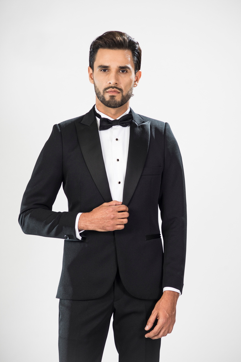 Man in Black Suit Jacket