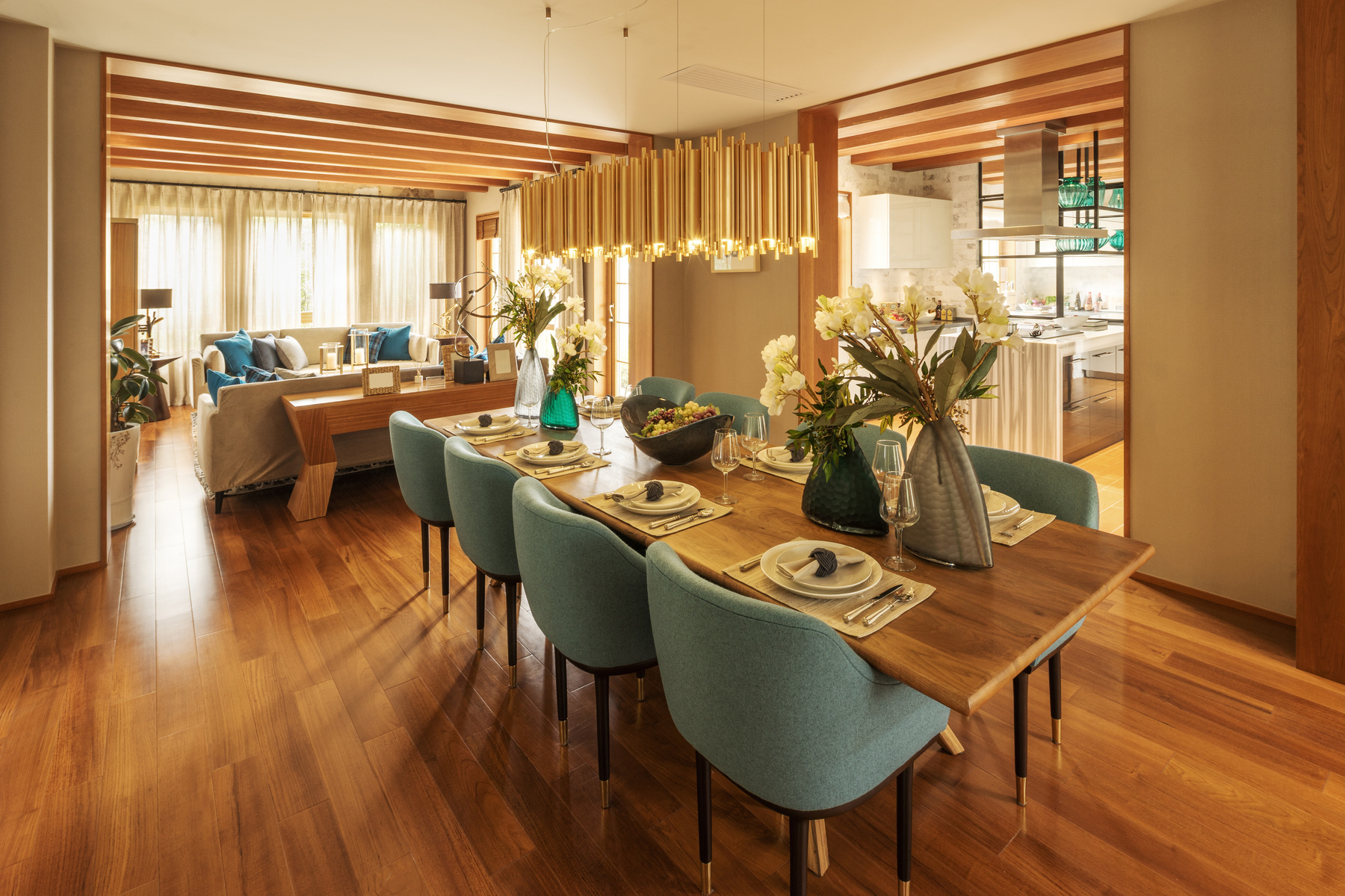 interior of modern dining room